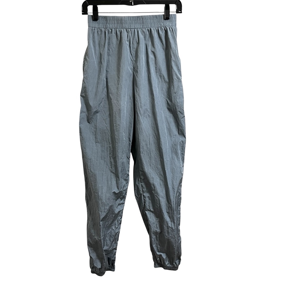 Urban Outfitters Blue Gray Jogger Wind Pants w/ Elastic Cuffs Zip Pockets Small